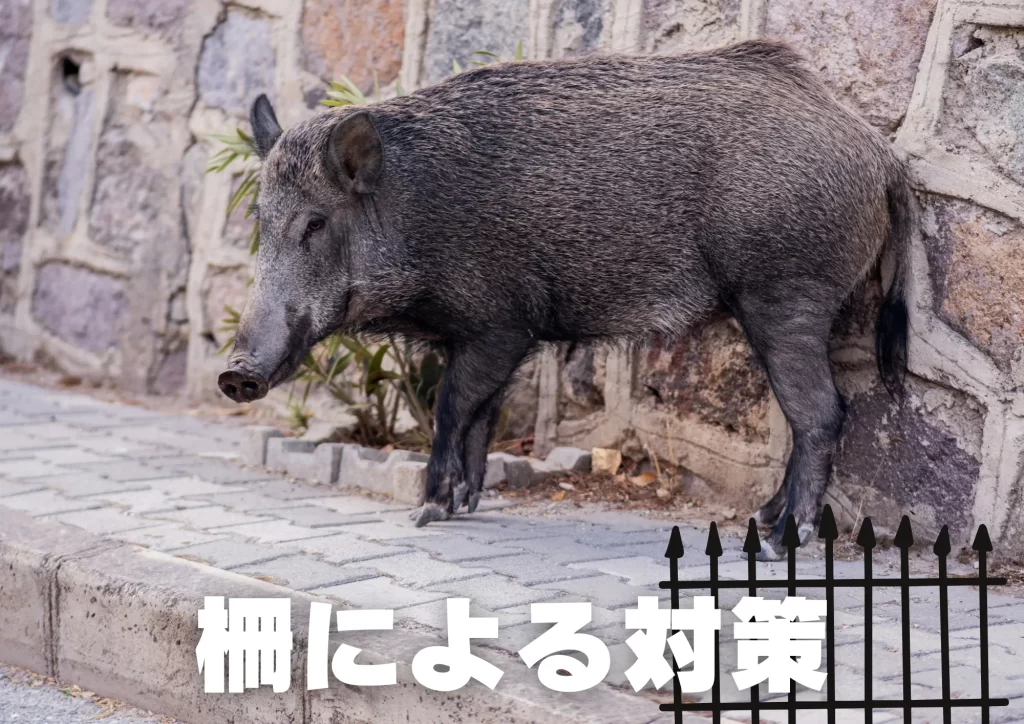 イノシシ 柵による対策
